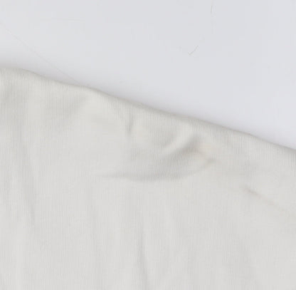 Puma Women's White Logo Sweatshirt L Pullover Crew