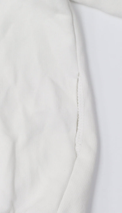 Puma Women's White Logo Sweatshirt L Pullover Crew