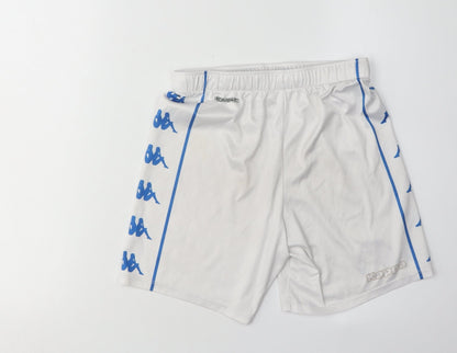 Kappa Boys White Athletic Football Shorts, 12-13 Years