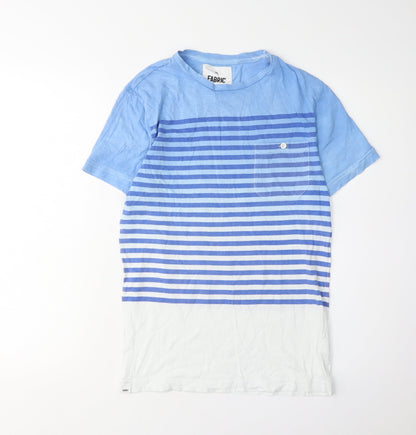 Fabric Men's Blue Striped XS Crew Neck T-Shirt