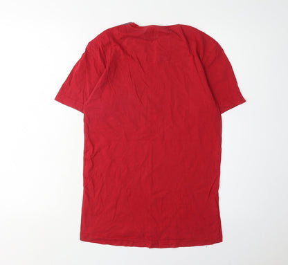 Voi Jeans Men's Red Crew Neck Pocket T-Shirt Size S
