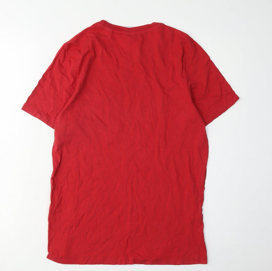 Jack & Jones Men's Red Small Crew Neck T-Shirt