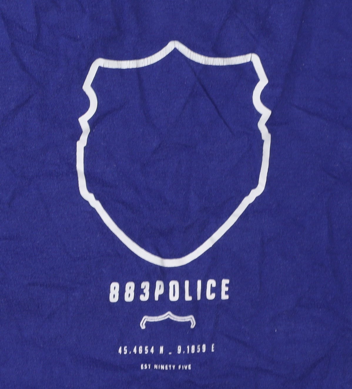 Police Men's Blue S T-Shirt, Short Sleeve, Logo Accent