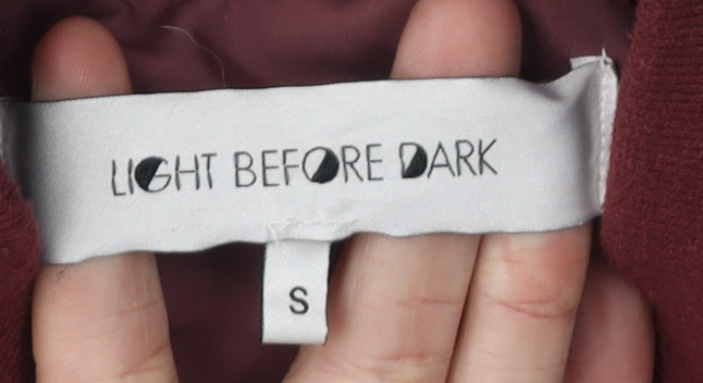 Light Before Dark Women's Red Bomber Jacket Size S