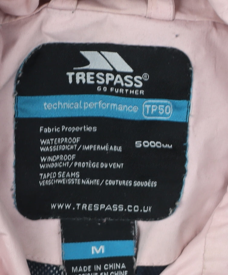 Womens UK Size M Trespass Pink Rain Coat