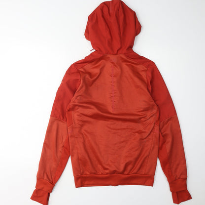 Mens UK Size S DECATHLON Red Full Zip Hoodie