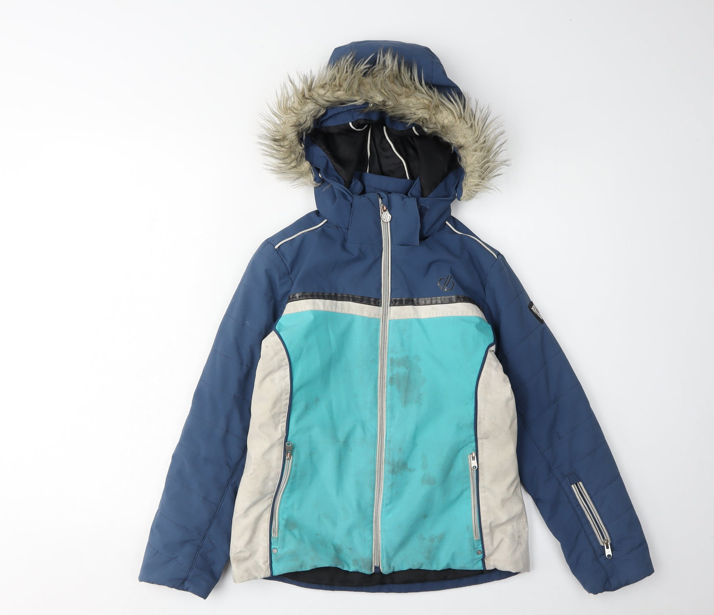 Dare2b Boys Blue Ski Jacket 9-10Y Winter Hooded