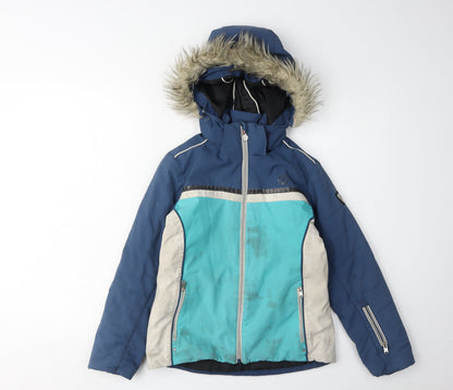 Dare2b Boys Blue Ski Jacket 9-10Y Winter Hooded
