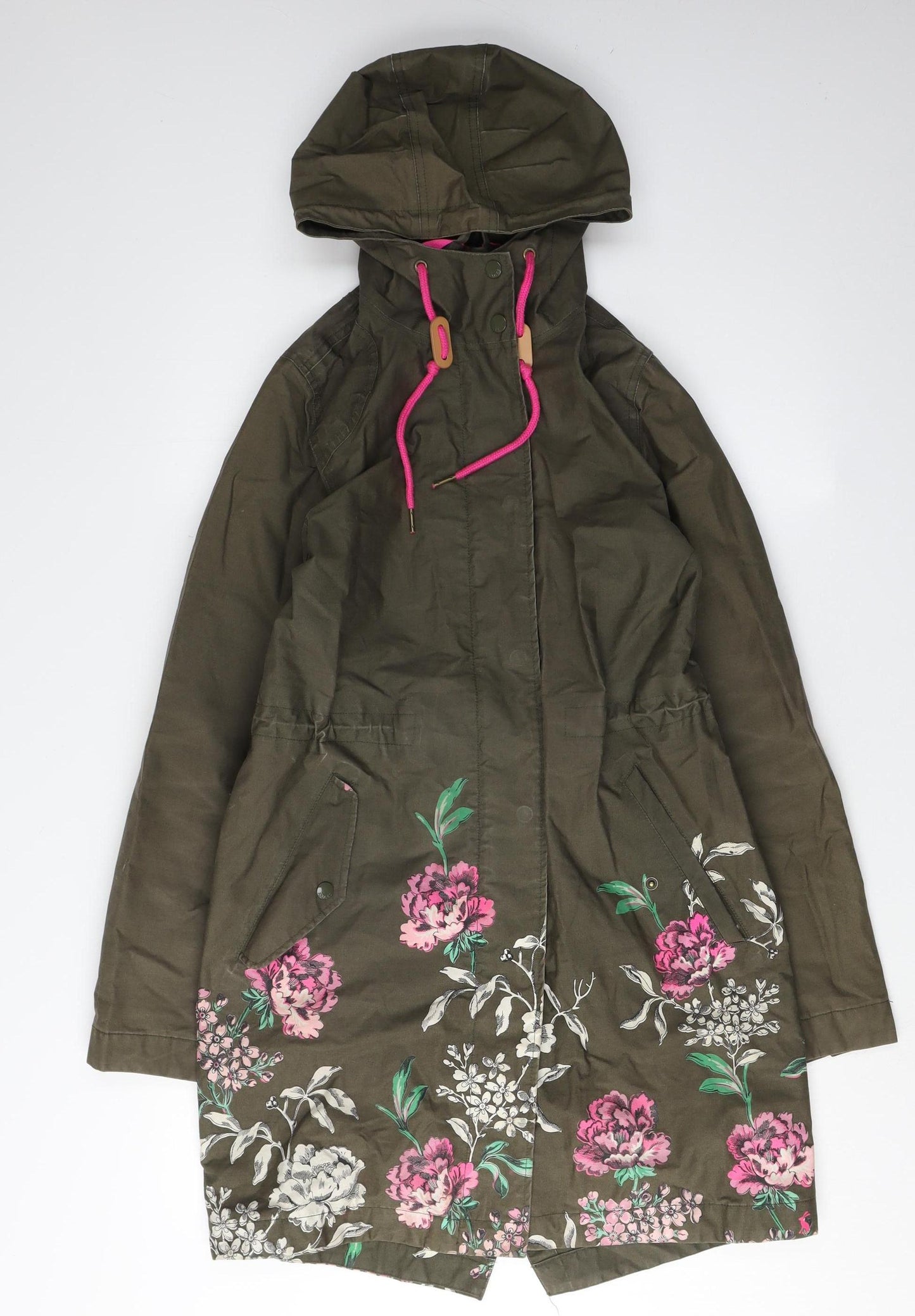 Womens UK Size 2XS Joules Green Parka Coat