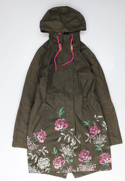 Womens UK Size 2XS Joules Green Parka Coat