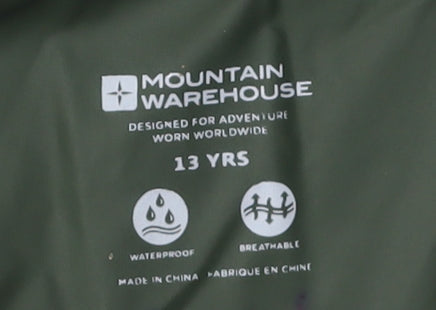 Mountain Warehouse Boys Green Windbreaker Jacket 13 Years