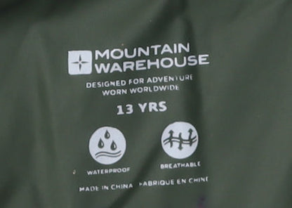 Mountain Warehouse Boys Green Windbreaker Jacket 13 Years
