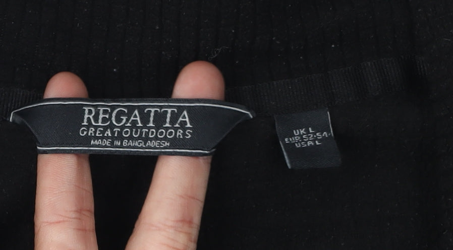 Mens UK Size L Regatta Black Full Zip Sweatshirt