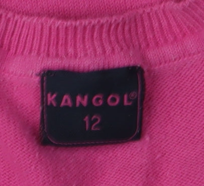 Womens UK Size 12 Kangol Pink Jumper Jumper