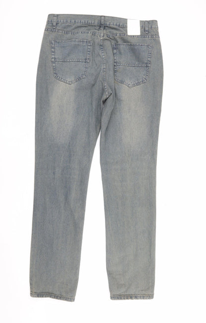 Mens UK Size 36R Soulstar Regular Fit Straight Blue Jeans