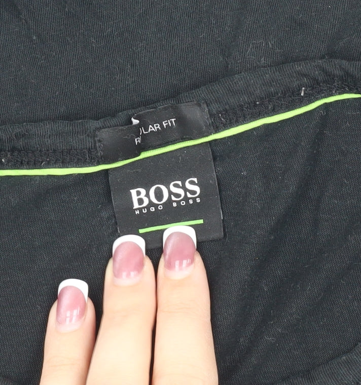 Mens UK Size L HUGO BOSS Black  T-Shirt