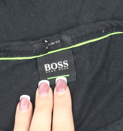 Mens UK Size L HUGO BOSS Black  T-Shirt