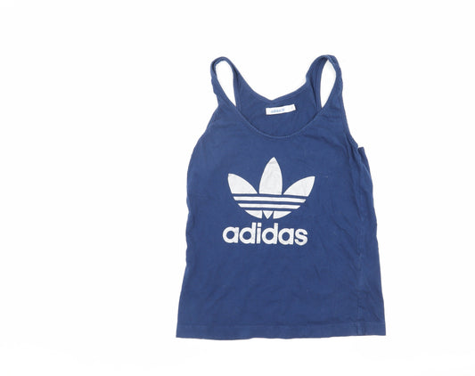 Adidas Unisex Blue Tank Top S - Gym & Training Logo
