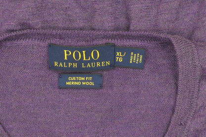 Polo Ralph Lauren Men’s Purple Wool XL V-Neck Jumper