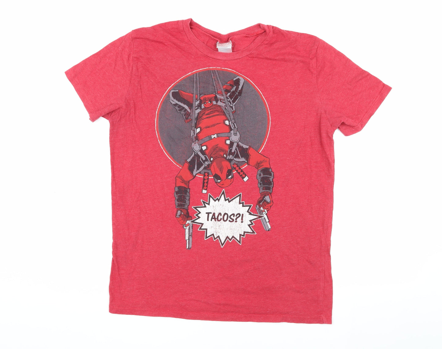 Marvel Men’s Deadpool Red Graphic Tee Medium