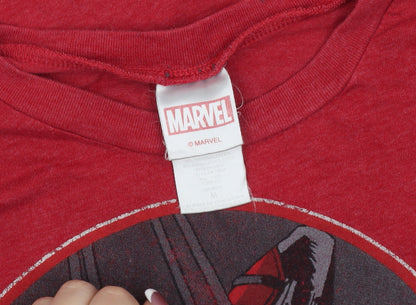 Marvel Men’s Deadpool Red Graphic Tee Medium