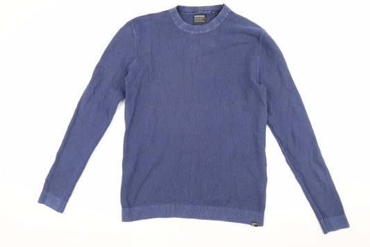 Superdry Men's Blue Crew Neck Pullover Jumper L