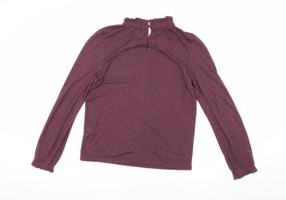 Soaked in Luxury Women's Purple Blouse, Size S, High Neck