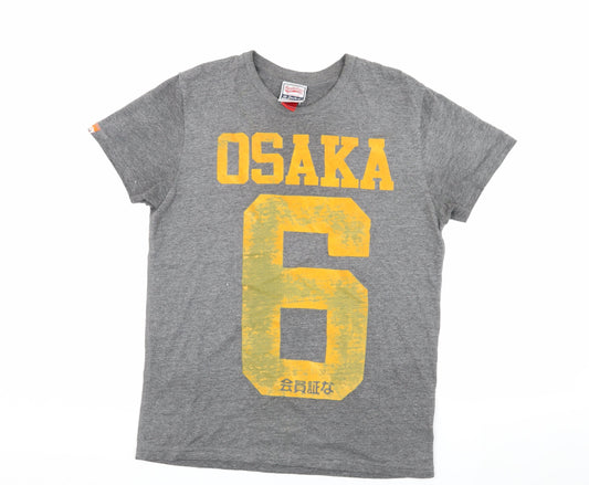 Superdry Men's Grey Graphic Print T-Shirt Medium