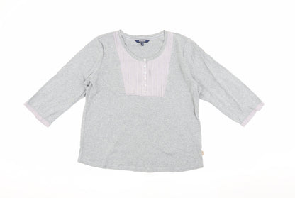 Womens UK Size 16 Maine Grey Basic T-Shirt
