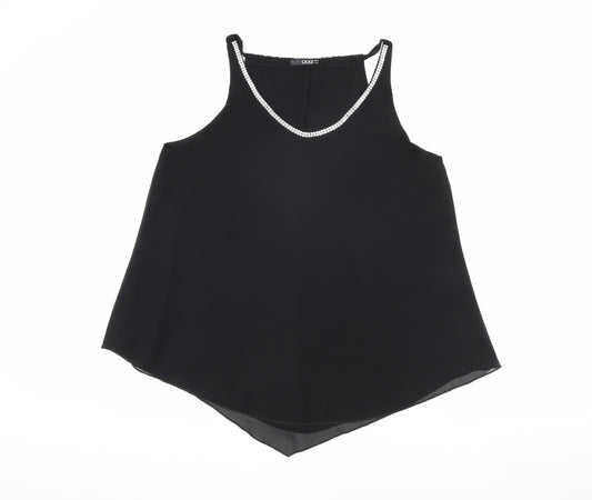 Quiz Women's Black Beaded Tank Top Size 16