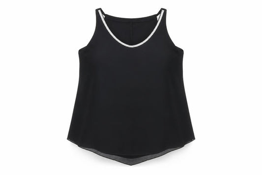 Womens UK Size 16 Quiz Black Basic Tank