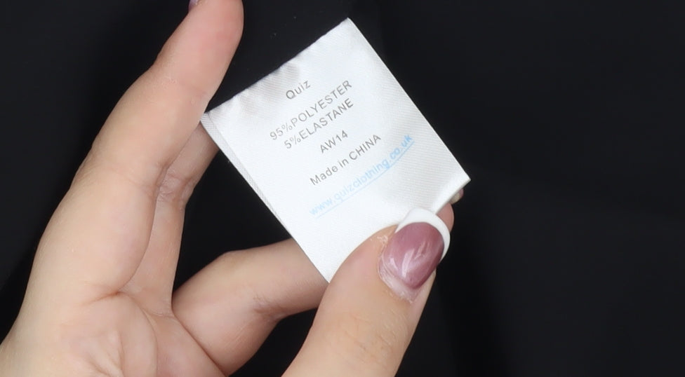 Quiz Women's Black Beaded Tank Top Size 16