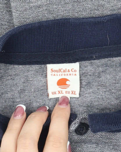SoulCal & Co Men's Grey Polo Shirt XL