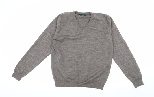 Wolsey Grey Wool V-Neck Pullover Men’s S