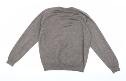 Wolsey Grey Wool V-Neck Pullover Men’s S