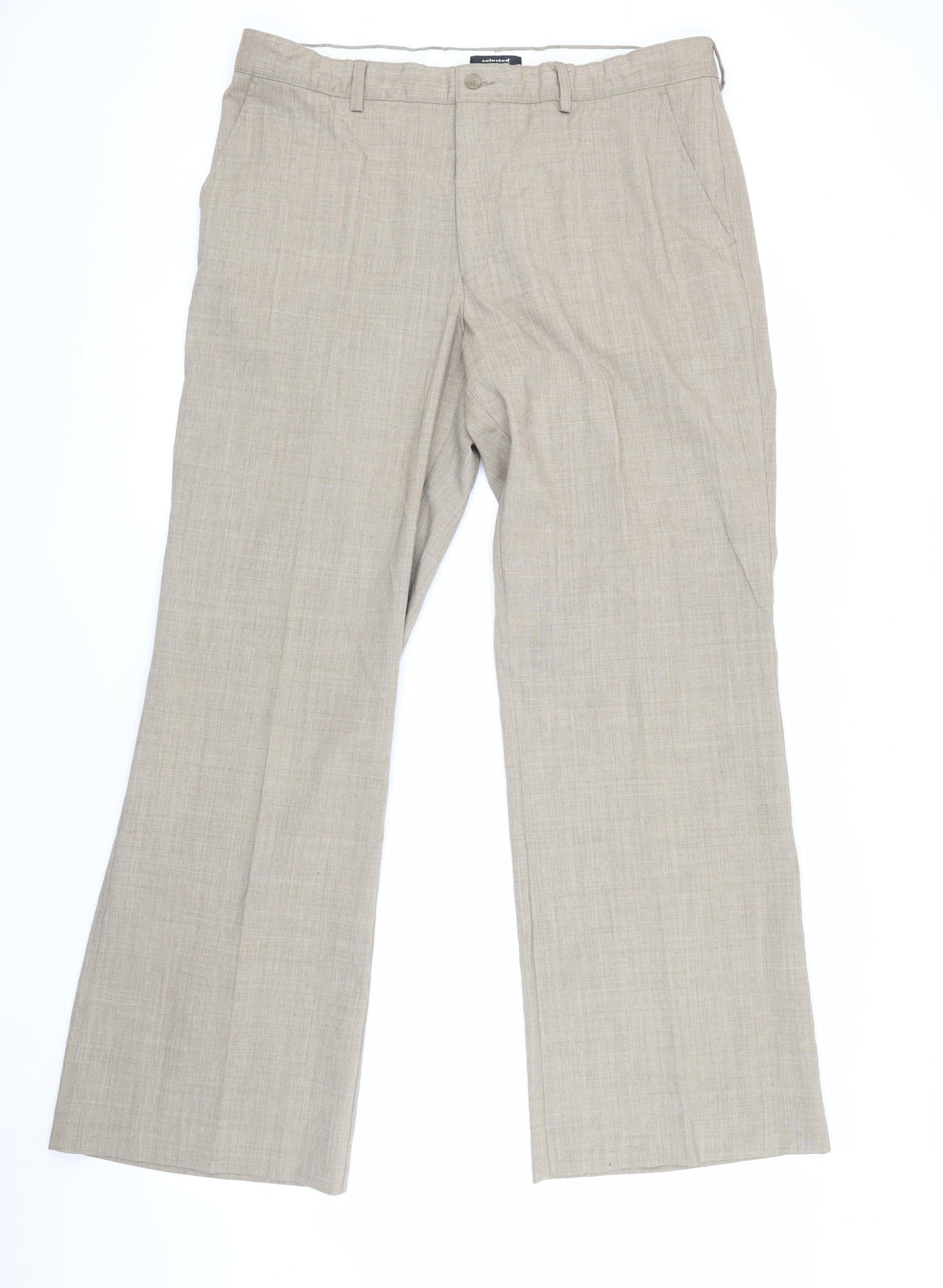 Selected Men's Beige Trousers Size 38