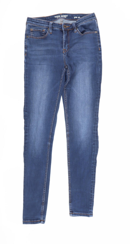 Jack Wills Men's Blue Skinny Jeans, Size 27, Medium Wash