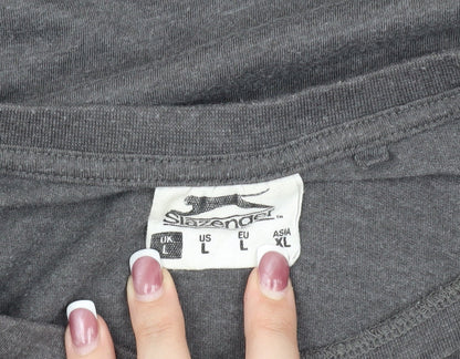 Slazenger Men's Large Grey Crew Neck T-Shirt