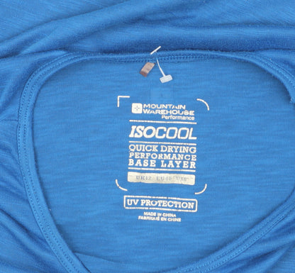 Mountain Warehouse Women's Blue T-Shirt, Size 12, Quick Dry