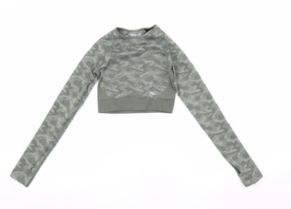 Everlast Women's Green Camouflage Crop Top Size 8