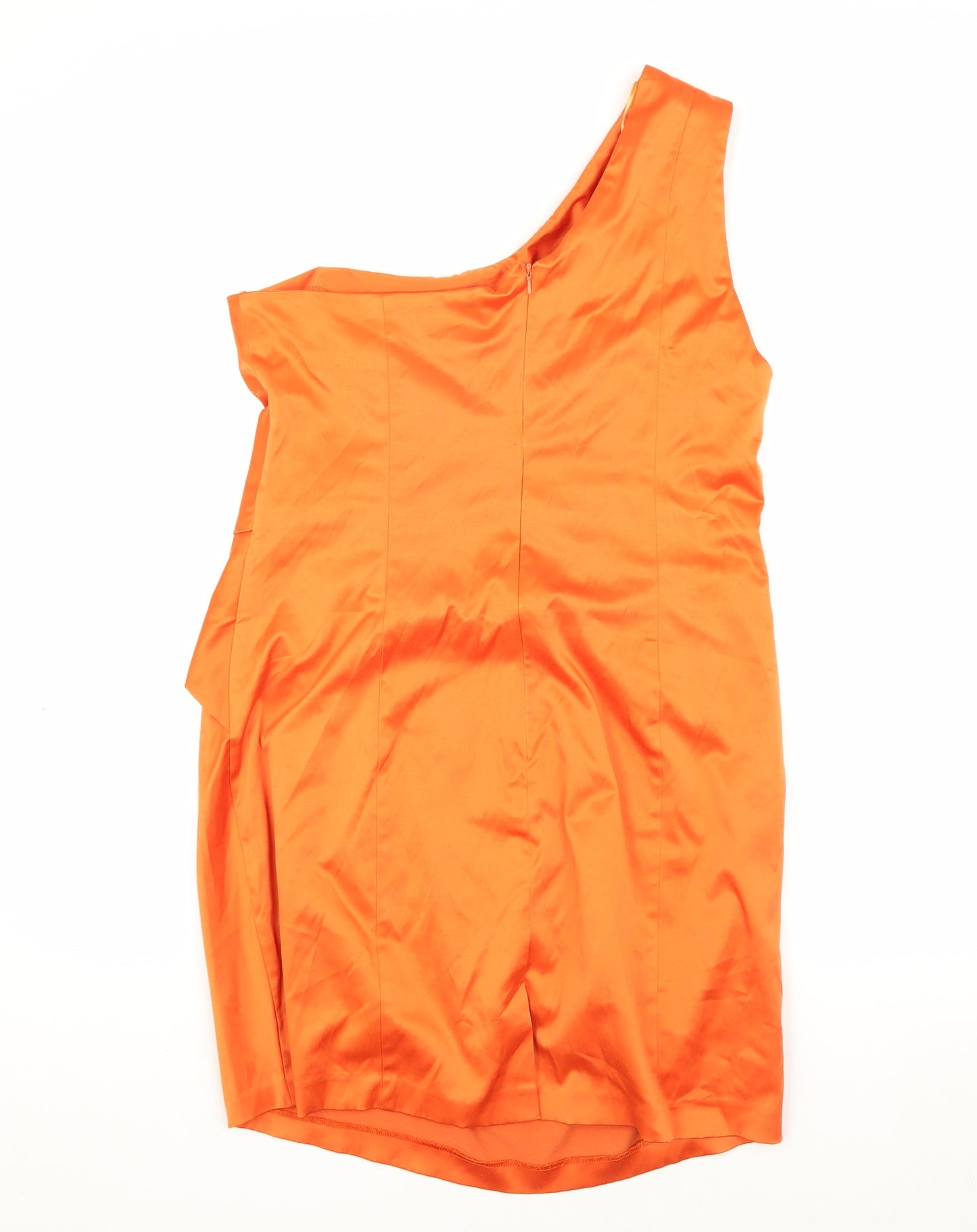 Diamond by Julien Macdonald Orange One Shoulder Dress Women Size 16