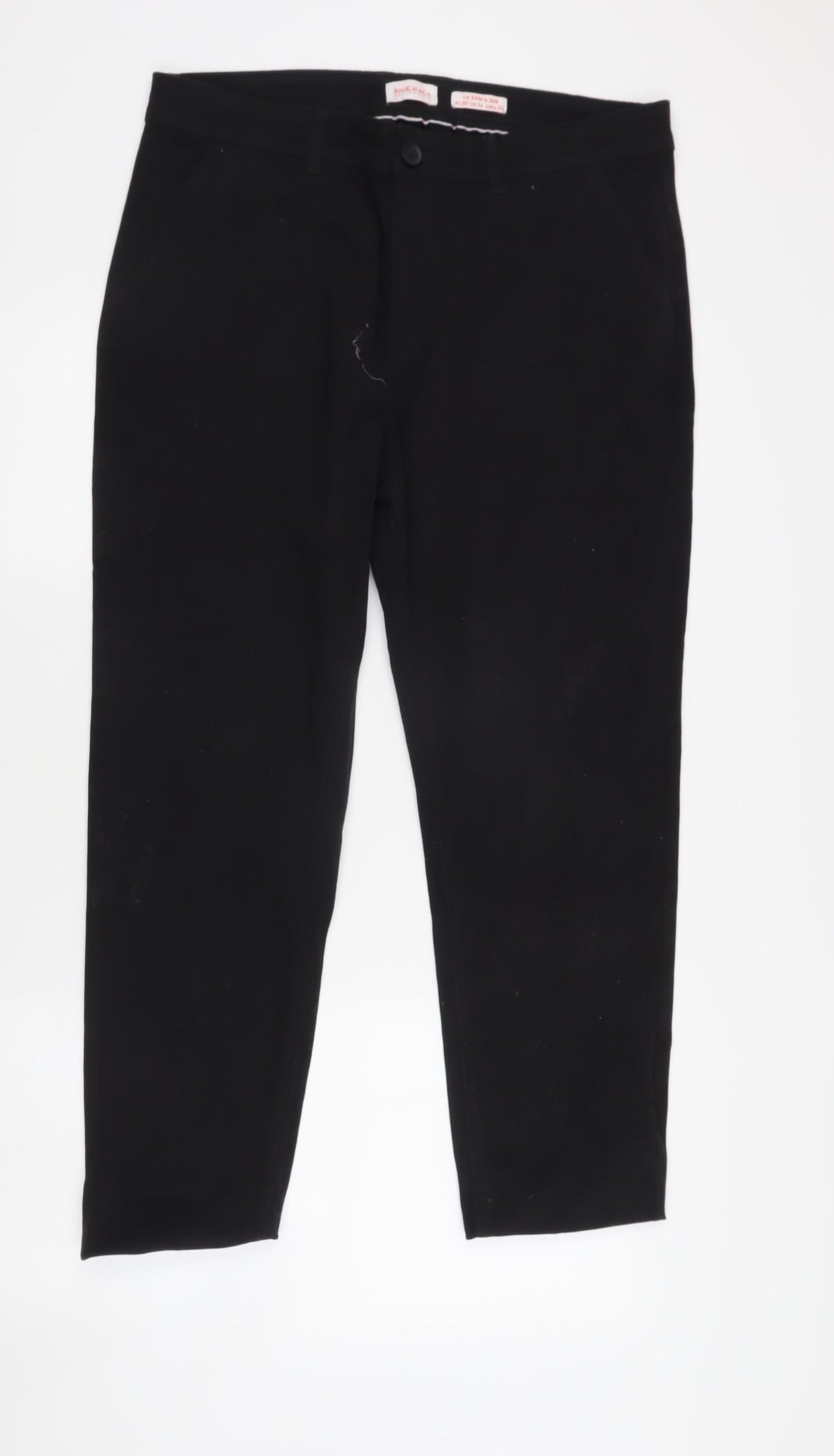 SoulCal & Co Men's Black Regular Fit Trousers - 34
