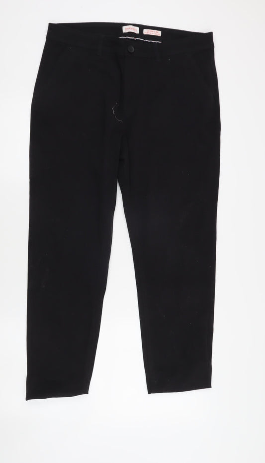 SoulCal & Co Men's Black Regular Fit Trousers - 34