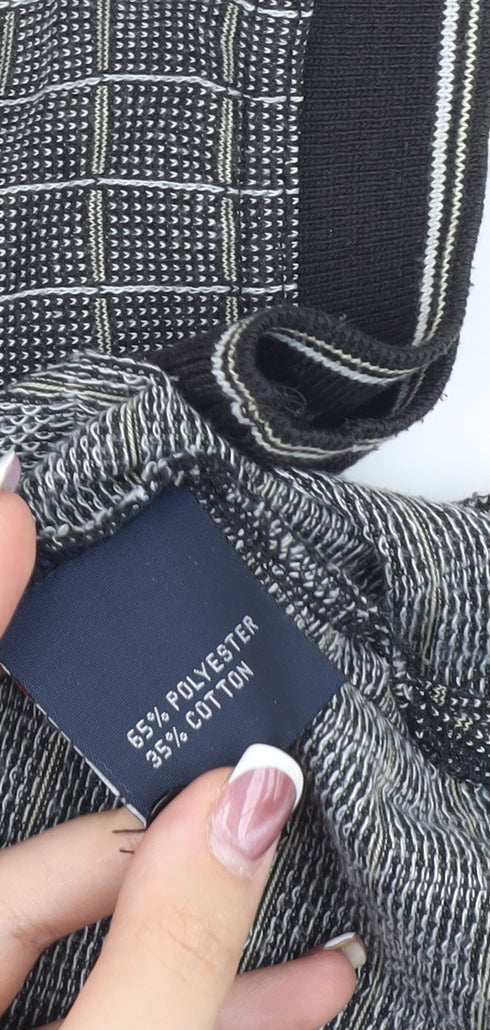 Donnay Men's Black Check Polo Shirt M Casual Golf