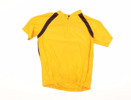 Unisex Yellow Zip Shirt Size L