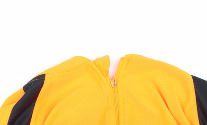 Unisex Yellow Zip Shirt Size L