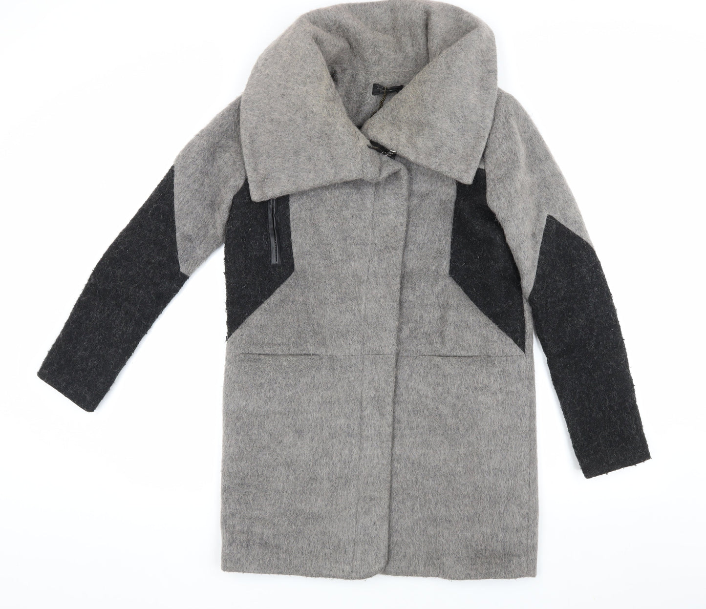 Womens UK Size 8 Label Lab Grey Overcoat