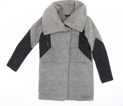 Womens UK Size 8 Label Lab Grey Overcoat