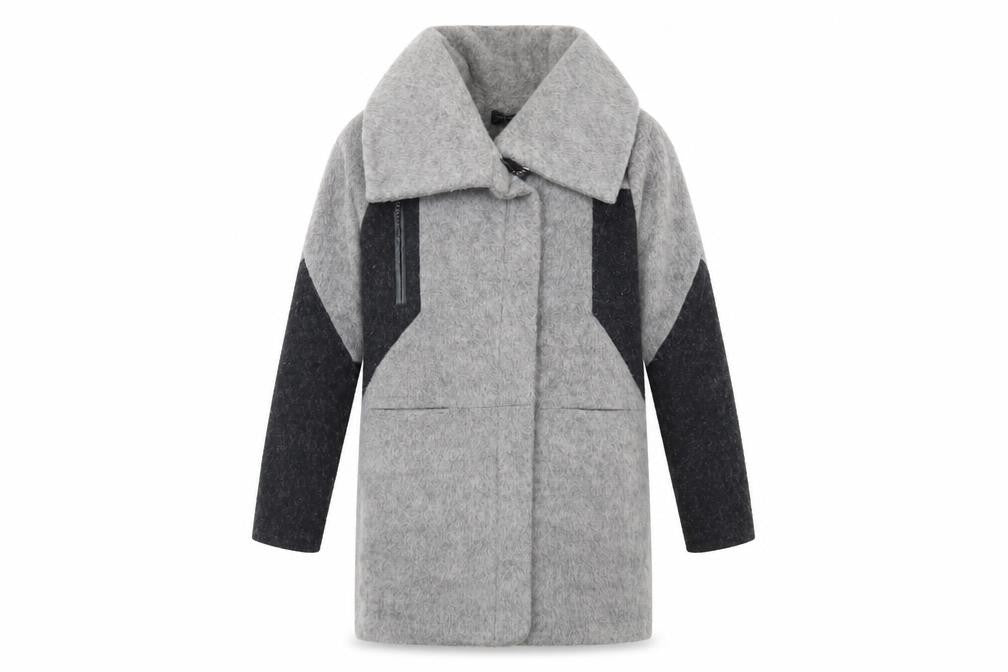 Womens UK Size 8 Label Lab Grey Overcoat