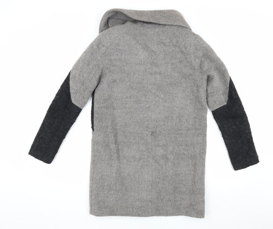 Womens UK Size 8 Label Lab Grey Overcoat